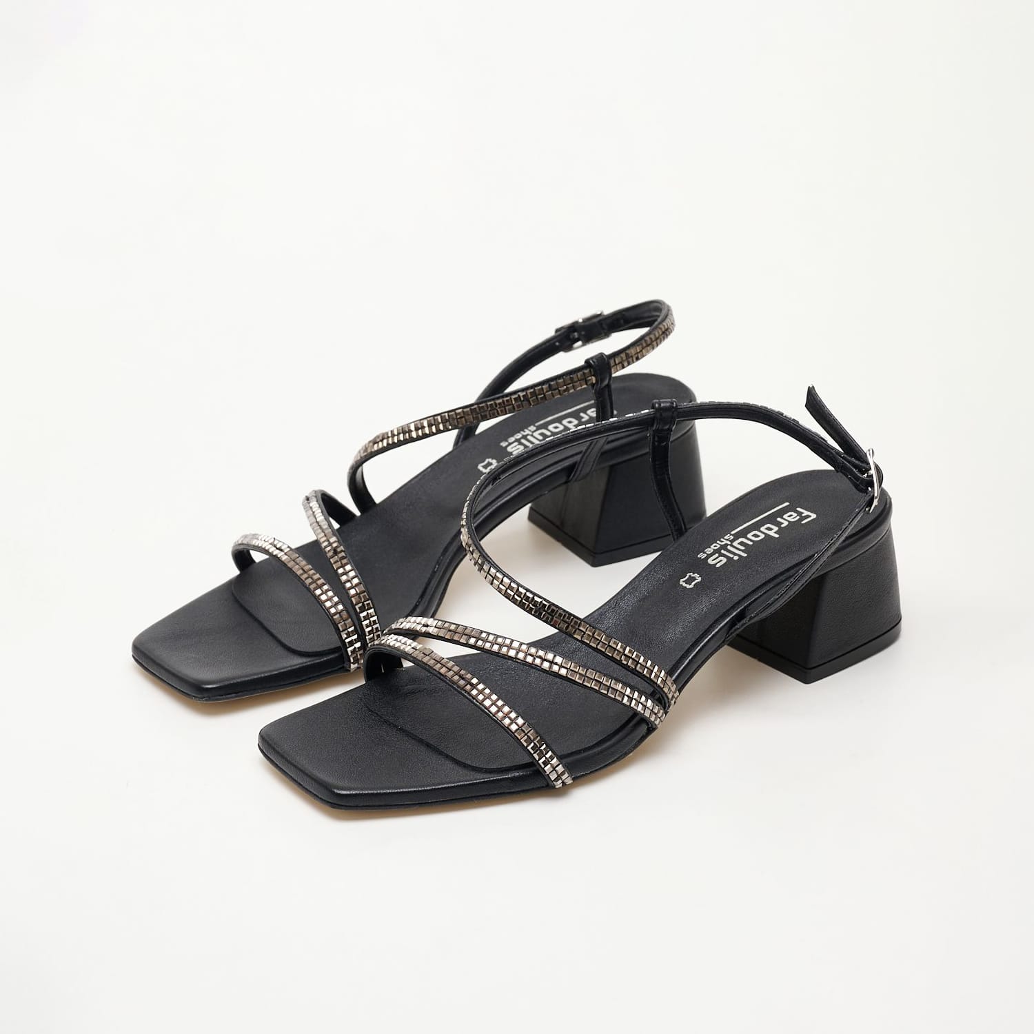Women Sandals 2343.30104 Black Leather Mortoglou Women Sandals 2343.30104 Black Leather Mortoglou