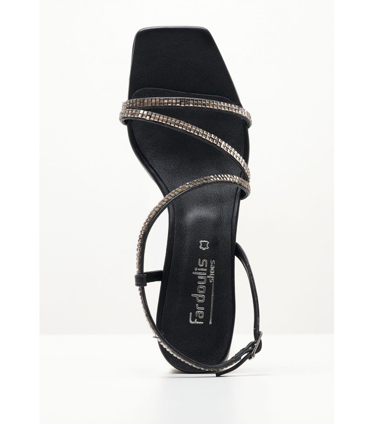 Women Sandals 2343.30104 Black Leather Mortoglou