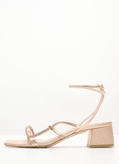 Women Sandal High Mamba.Pat Beige Shiny Leather Jeffrey Campbell