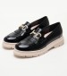 Women Moccasins 2344.12645 Black Patent Leather Mortoglou