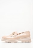 Women Moccasins 2344.12645 Nude Patent Leather Mortoglou