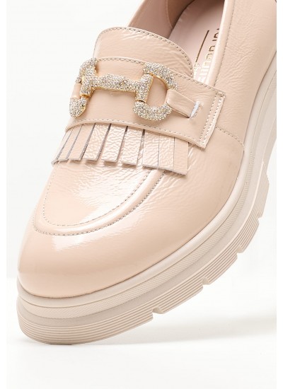 Women Moccasins 2344.12645 Nude Patent Leather Mortoglou