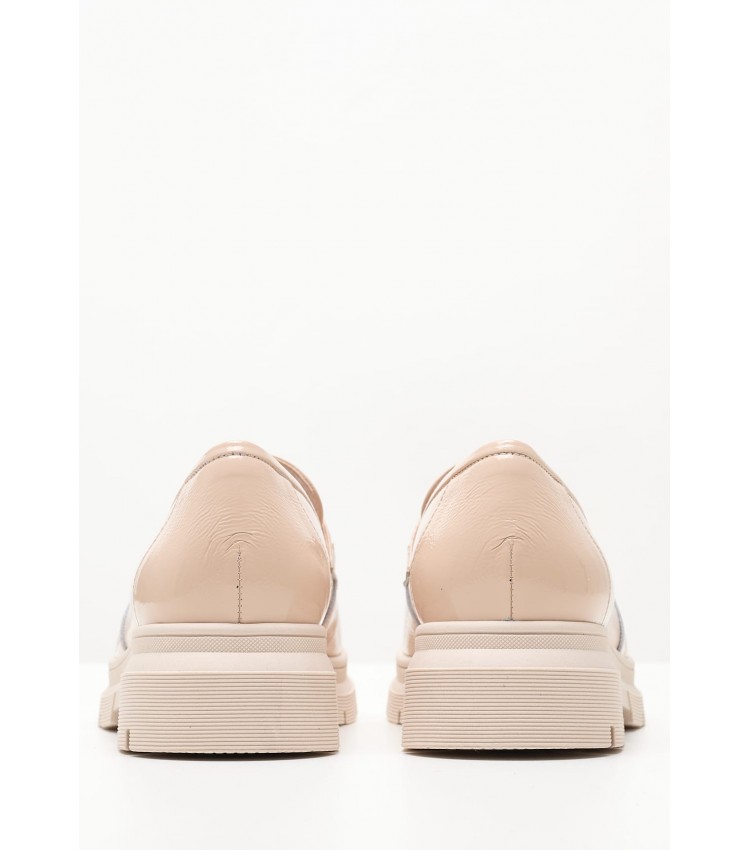 Women Moccasins 2344.12645 Nude Patent Leather Mortoglou