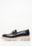 Women Moccasins 2344.12646 Black Patent Leather Mortoglou