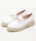 Women Moccasins 2344.12646 White Patent Leather Mortoglou