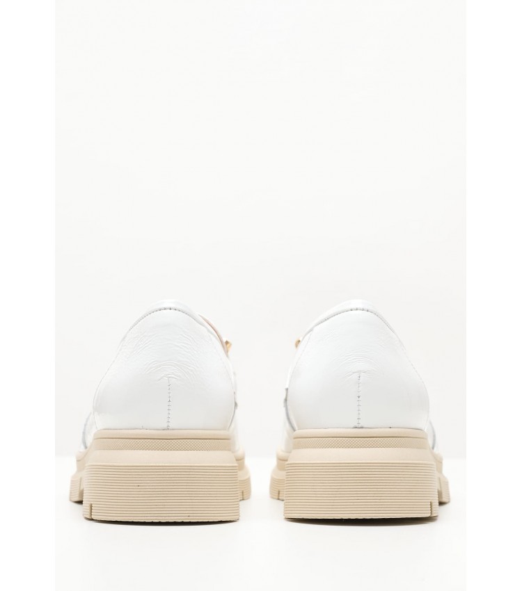 Women Moccasins 2344.12646 White Patent Leather Mortoglou