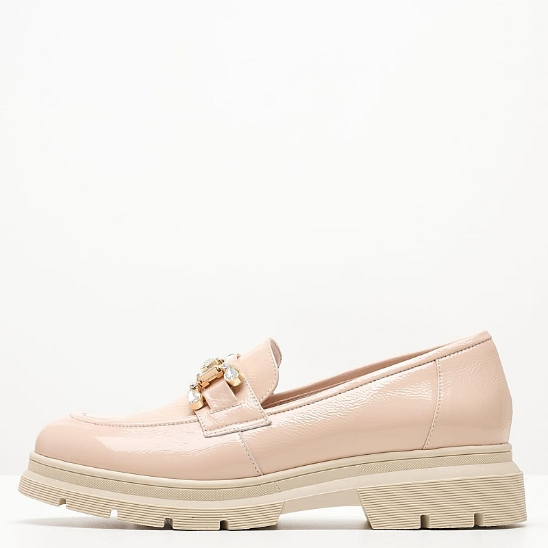 Women Moccasins 2344.12646 Nude Patent Leather Mortoglou
