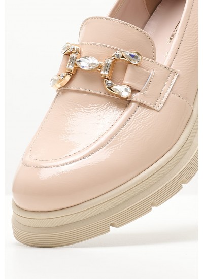 Women Moccasins 2344.12646 Nude Patent Leather Mortoglou