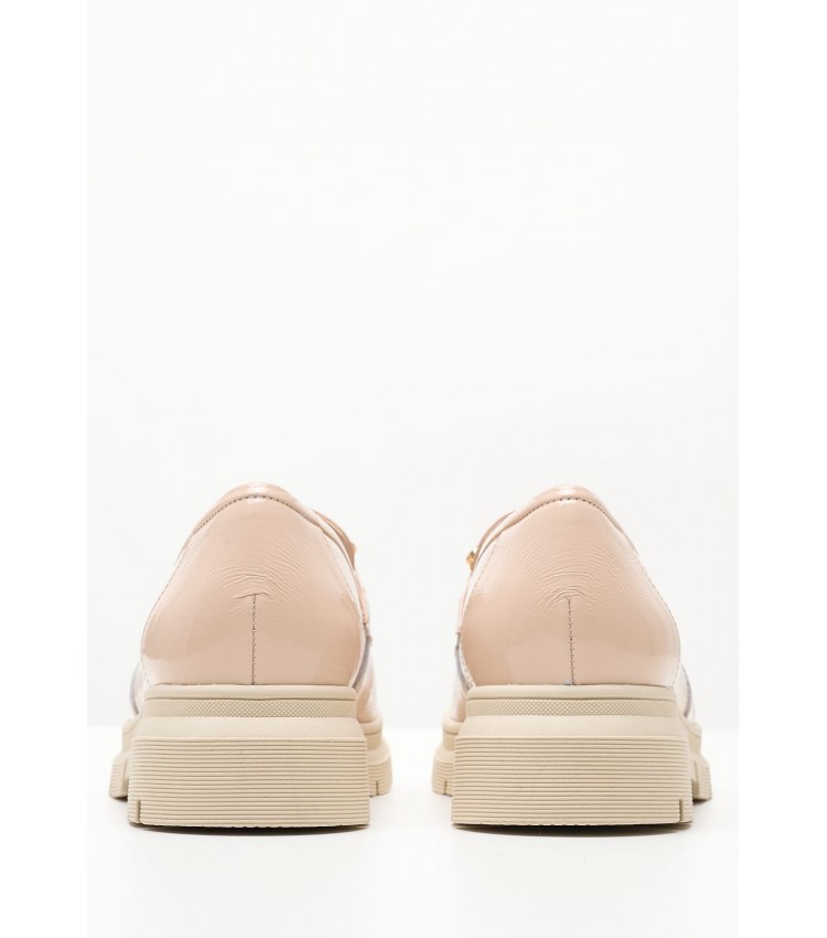 Women Moccasins 2344.12646 Nude Patent Leather Mortoglou