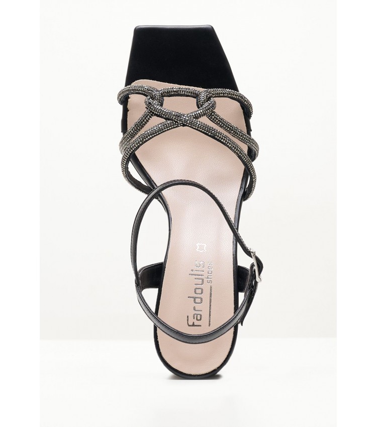 Women Sandals 2345.63505 Black Leather Mortoglou