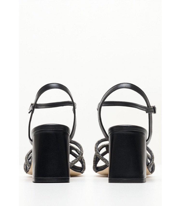 Women Sandals 2345.63505 Black Leather Mortoglou