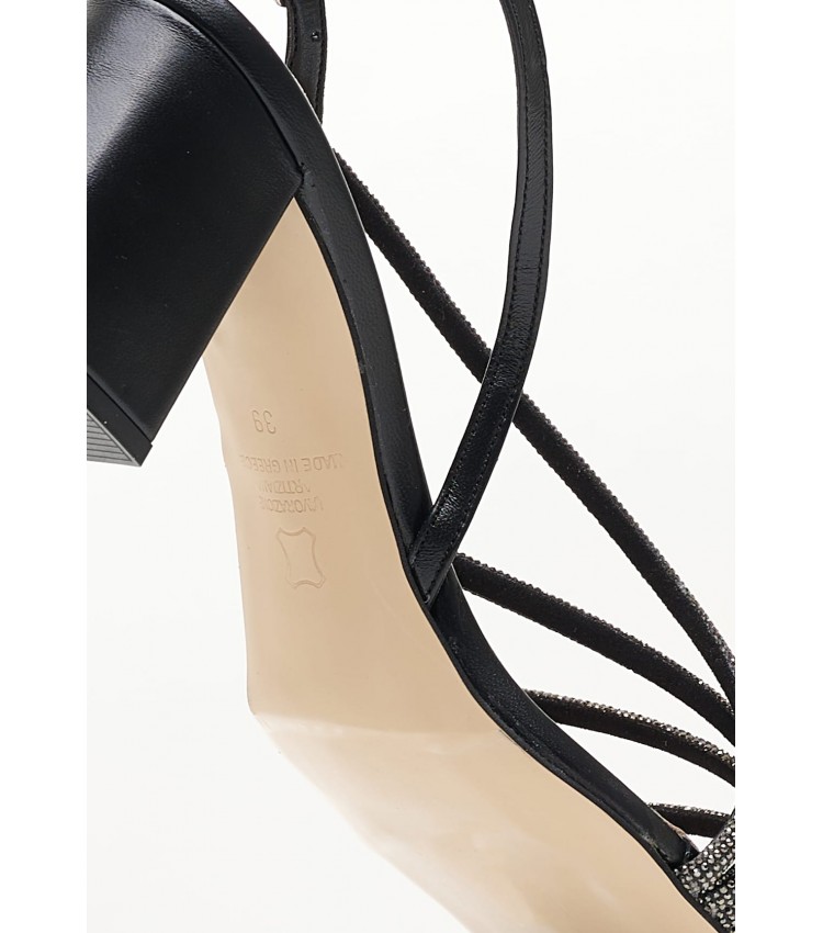 Women Sandals 2345.63518 Black Leather Mortoglou