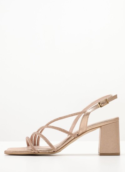 Women Sandal High Mamba.Pat Beige Shiny Leather Jeffrey Campbell