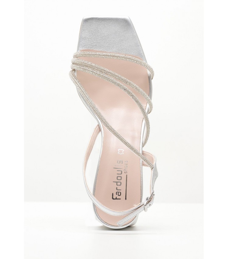 Women Sandals 2345.63518 Silver Leather Mortoglou