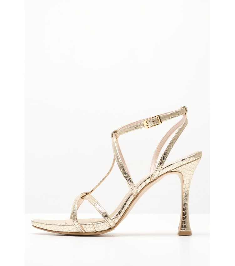 Women Sandals 2346.718448 Gold Leather Mortoglou