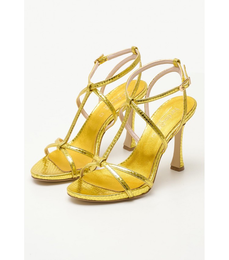 Women Sandals 2346.718448 Yellow Leather Mortoglou