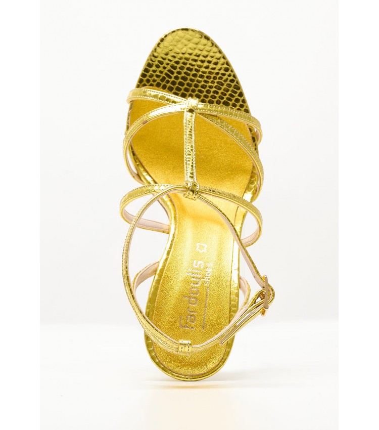 Women Sandals 2346.718448 Yellow Leather Mortoglou