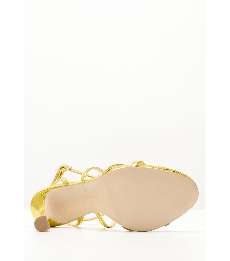 Women Sandals 2346.718448 Yellow Leather Mortoglou