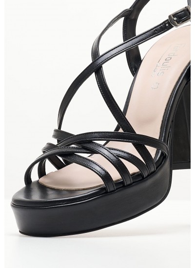 Women Sandals 2347.74201 Black Leather Mortoglou