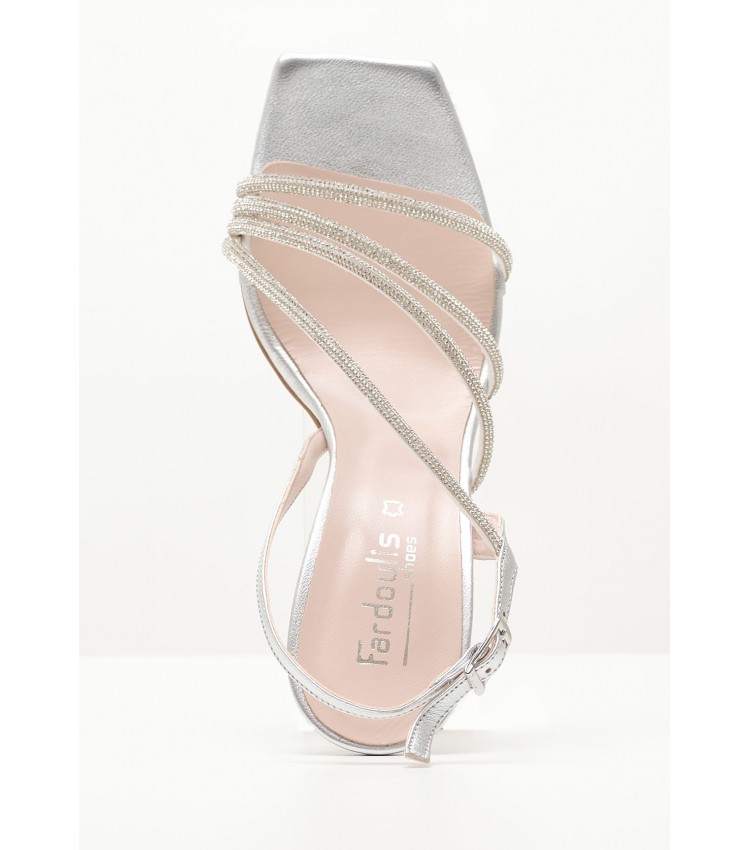 Women Sandals 2347.83619 Silver Leather Mortoglou