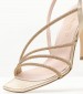 Women Sandals High 2347.83619 Platinum Leather Mortoglou