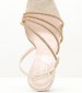 Women Sandals High 2347.83619 Platinum Leather Mortoglou