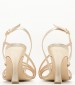 Women Sandals High 2347.83619 Platinum Leather Mortoglou