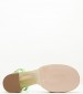 Women Sandals High 2348.74107 Green Leather Mortoglou