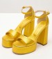 Women Sandals High 2348.74107 Yellow Leather Mortoglou