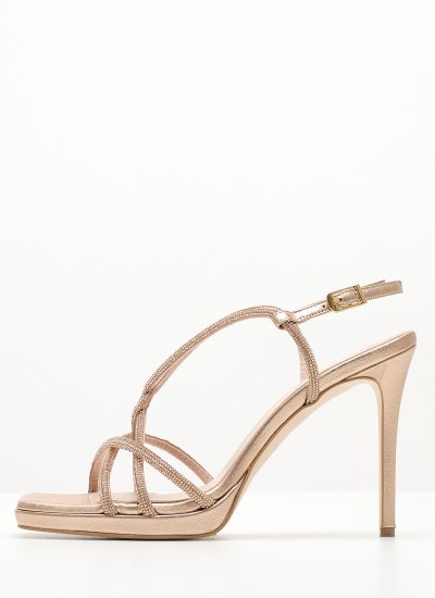 Γυναικείες Γόβες & Peeptoes Ψηλές TATIANA3 Χρυσό ECOleather Nine West