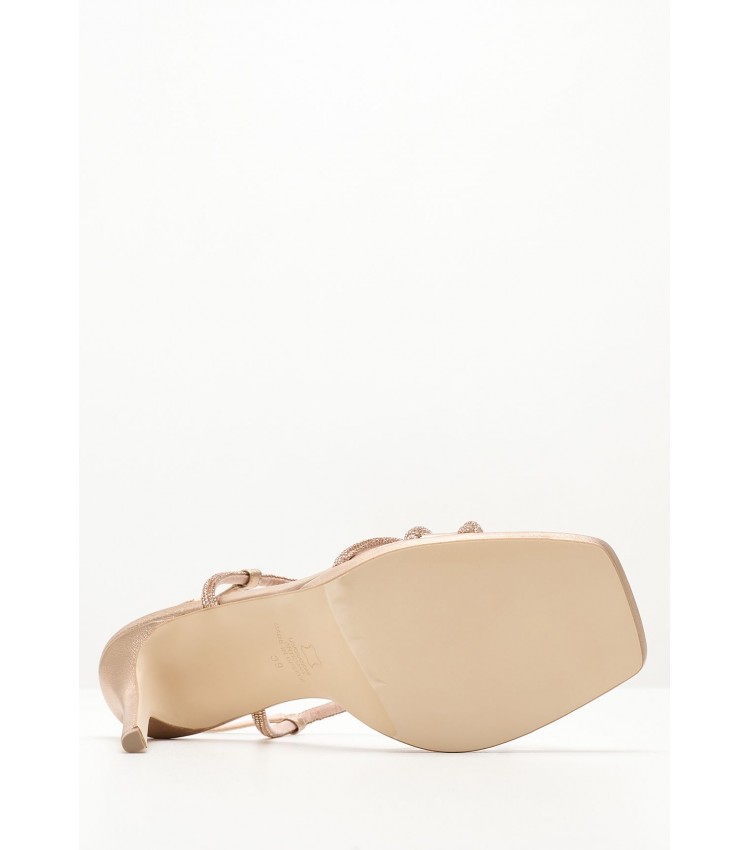 Women Sandals 2348.83708 Gold Leather Mortoglou