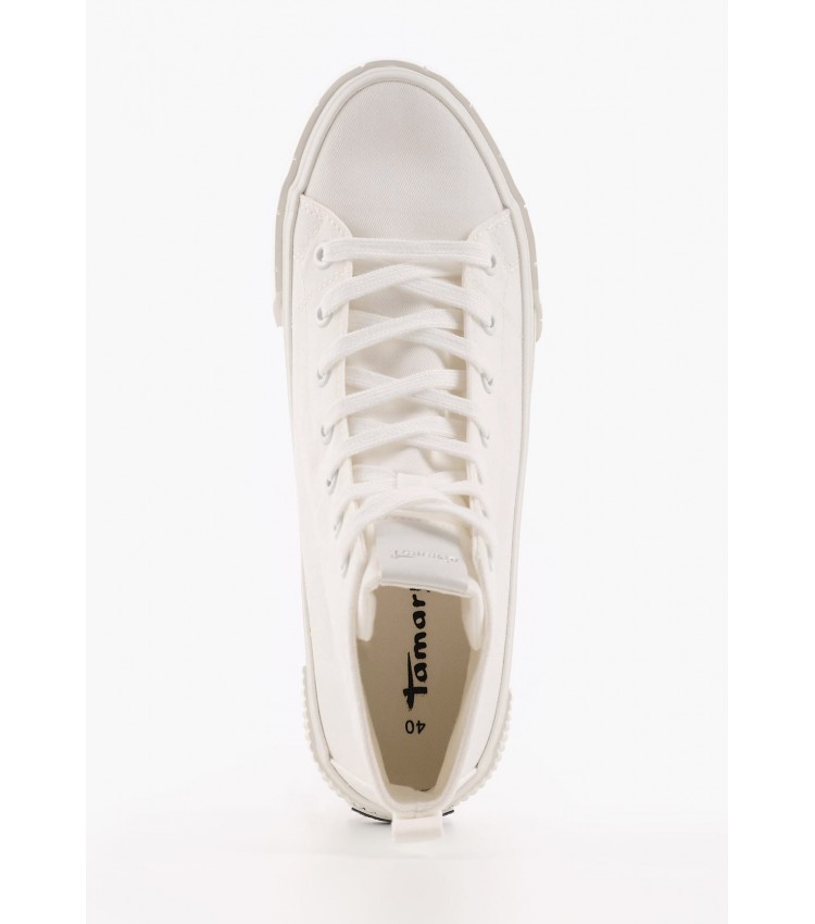 Women Casual Shoes 25212 White Fabic Tamaris