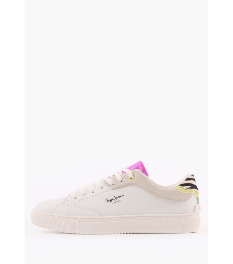 Γυναικεία Παπούτσια Casual Adams.Ari Άσπρο Δέρμα Pepe Jeans Γυναικεία Παπούτσια Casual Adams.Ari Άσπρο Δέρμα Pepe Jeans