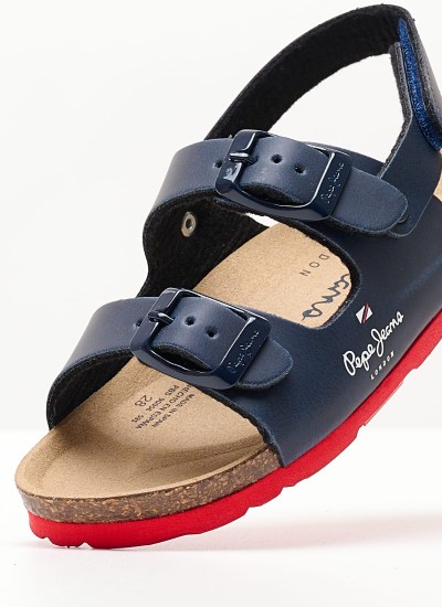 Παιδικά Παπούτσια Casual London.One Μπλε Ύφασμα Pepe Jeans