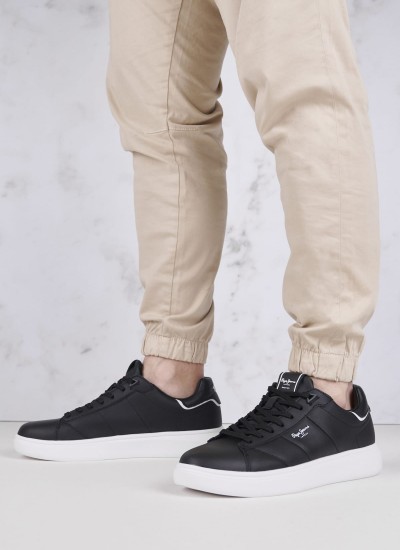 Ανδρικά Παντελόνια Callen.Crop Μαύρο Πολυεστέρα Pepe Jeans