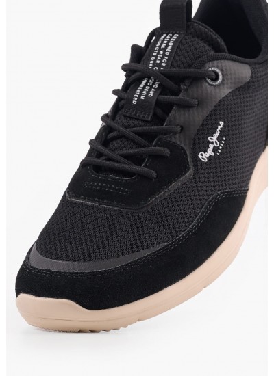 Men Casual Shoes Jay.Pro.Advance Black Fabric Pepe Jeans