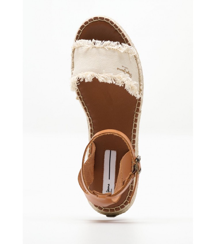Women Platforms Low Kate.Fab White Leather Pepe Jeans