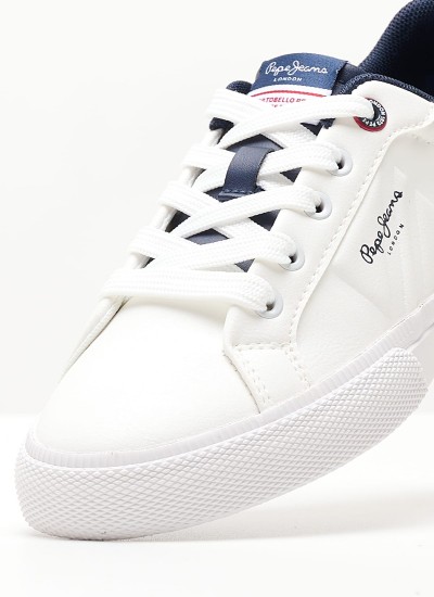 Παιδικά Παπούτσια Casual London.One Μπλε Ύφασμα Pepe Jeans