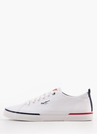 Ανδρικά Παπούτσια Casual Kenton.Smart.22 Άσπρο Πάνινο Pepe Jeans