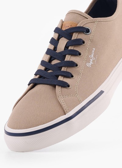 Ανδρικά Παπούτσια Casual Kenton.Smart.22 Μπεζ Πάνινο Pepe Jeans