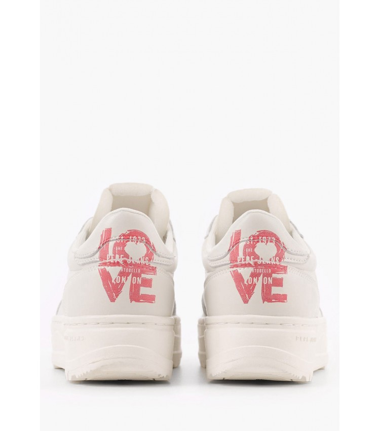 Γυναικεία Παπούτσια Casual Kore.Love.W Άσπρο Δέρμα Pepe Jeans