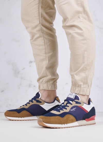 Ανδρικά Παπούτσια Casual London.One.M Ταμπά Δέρμα Καστόρι Pepe Jeans