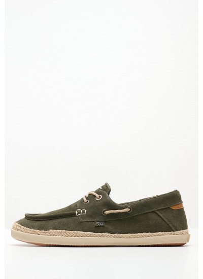 Men Sailing shoes Maoui.Sailor Olive Buckskin Pepe Jeans