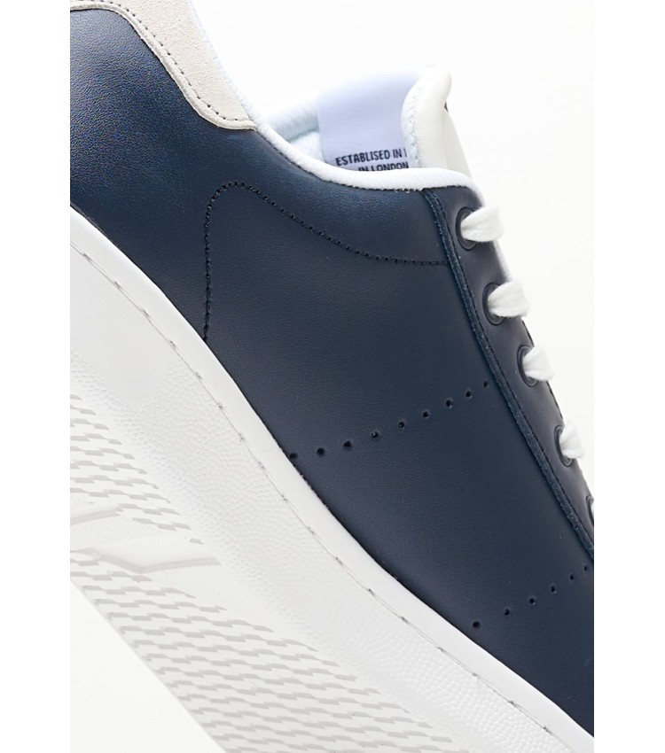 Men Casual Shoes Player.Basic.B Blue Leather Pepe Jeans