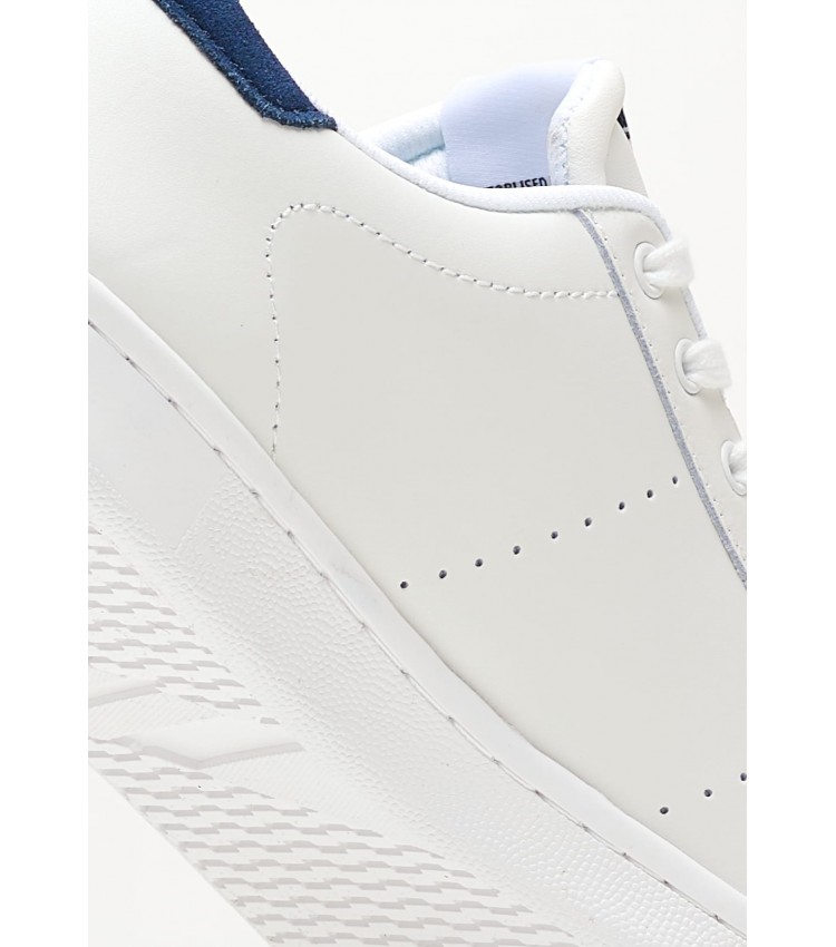 Men Casual Shoes Player.Basic.B White Leather Pepe Jeans