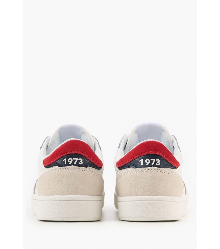 Kids Casual Shoes Player.Britt White Leather Pepe Jeans