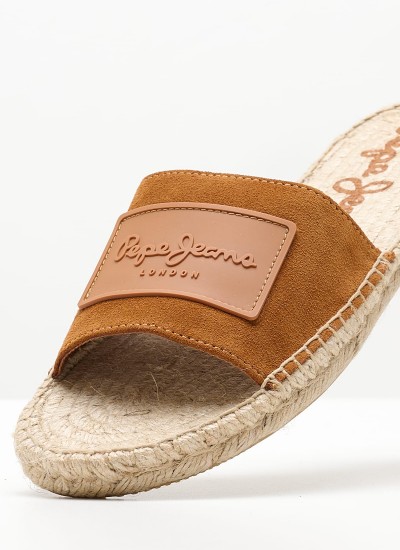 Γυναικεία Flats Siva.Berry Ταμπά Δέρμα Καστόρι Pepe Jeans