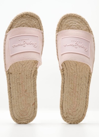 Γυναικεία Flats Siva.Berry Nude Δέρμα Καστόρι Pepe Jeans