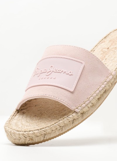 Γυναικεία Flats Siva.Berry Nude Δέρμα Καστόρι Pepe Jeans