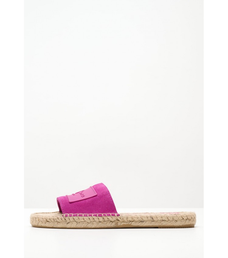 Women Flats Siva.Berry Pink Buckskin Pepe Jeans